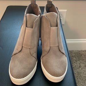 Ccocci taupe wedge sneakers